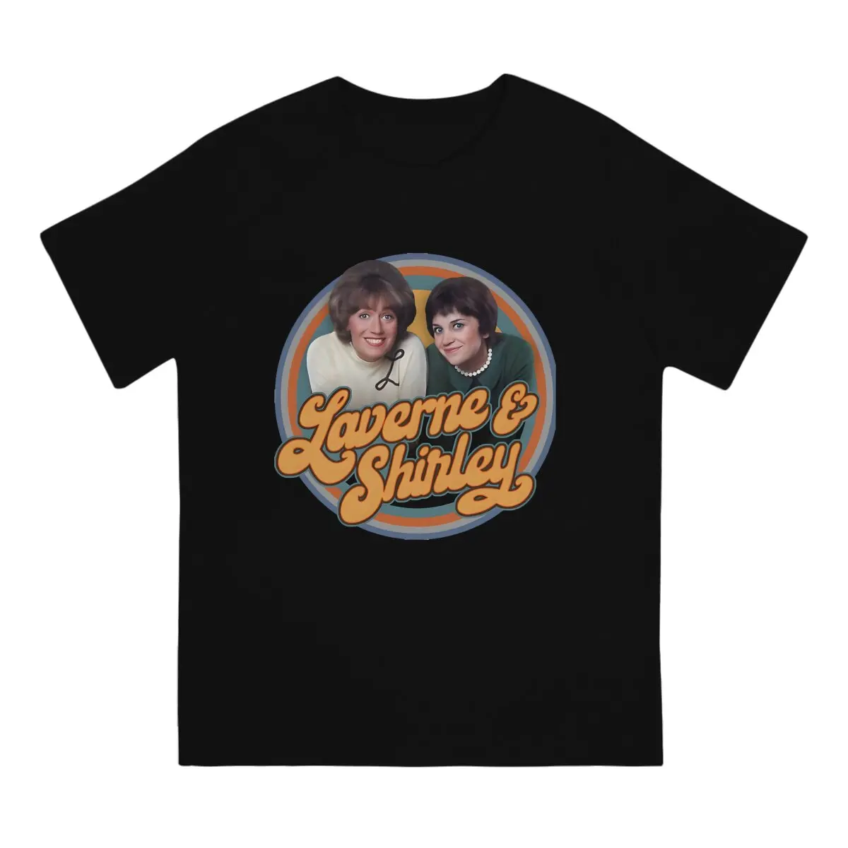 Men's T-Shirt Funny Awesome Pure Cotton Tee Shirt Short Sleeve Cindy Williams Laverne & Shirley TV T Shirts Crew Neck Tops