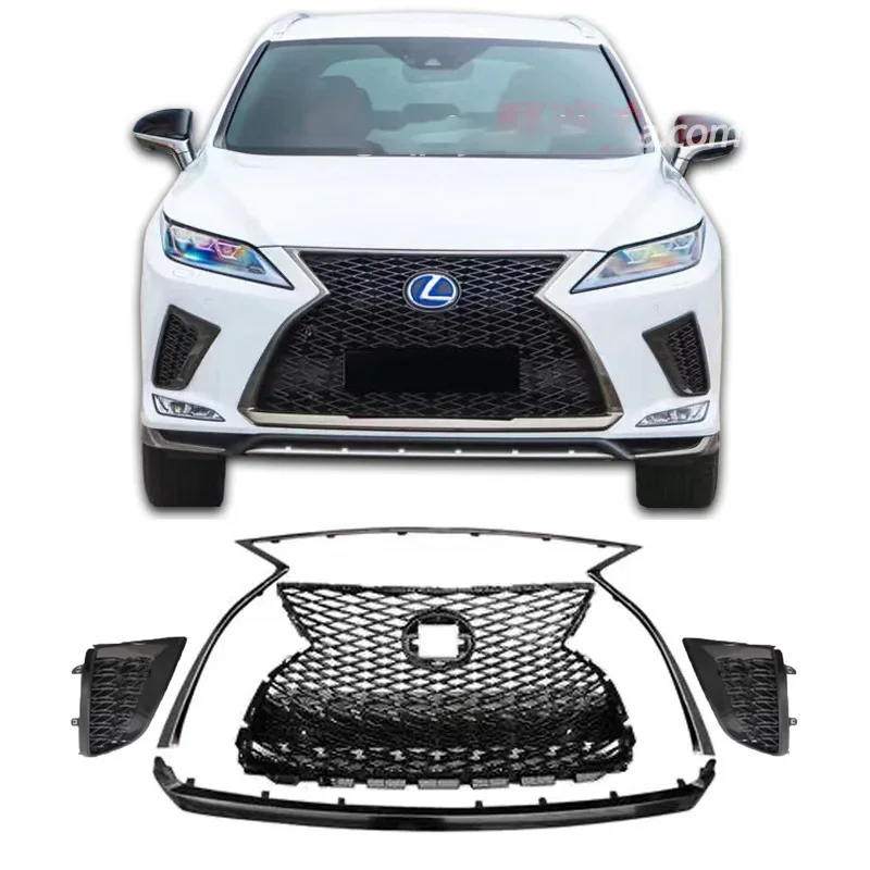 Glossy Black Radiator Grilles For F SPORT Lexus RX300/2020 H 2021 450 Racing Grilles Bumpers Body Kit Hood Gloss Black