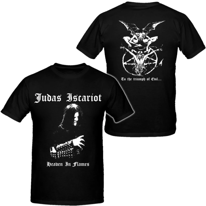 T-shirts HOT Judas Iscariot pour hommes, style Hip Hop Heavy Metal, en coton, unisexe, manches courtes, mode estivale, tee-shirt de marque vintage