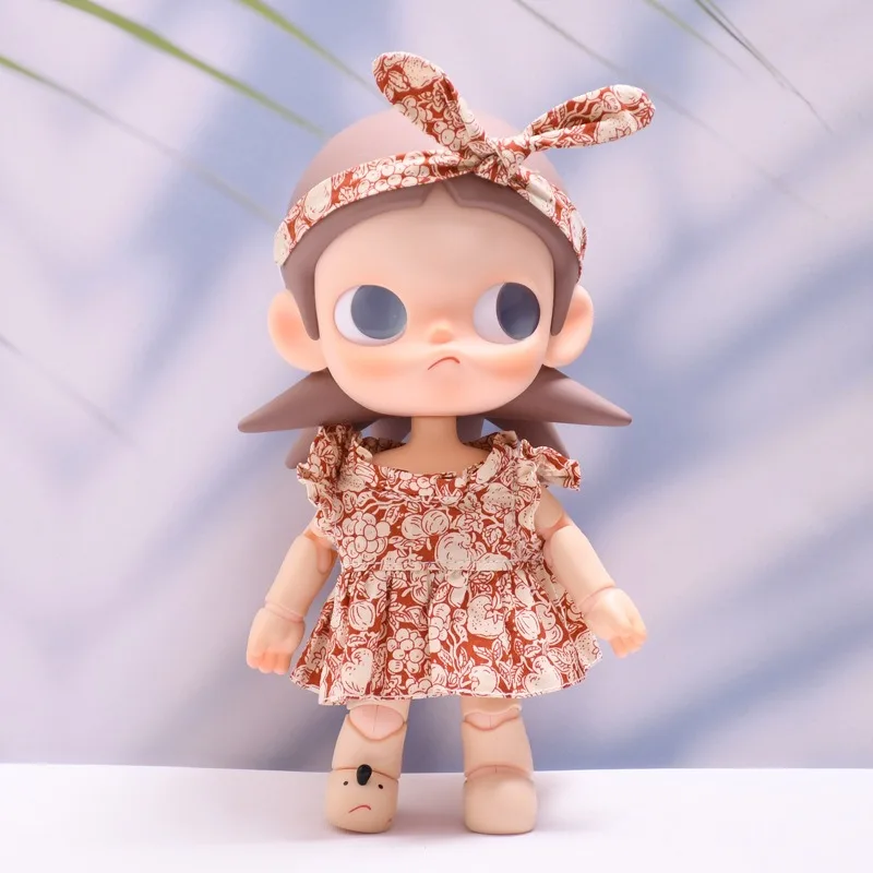 

Mini Plush Doll's Clothes Outfit Accessories For Labubu/Zsiga Doll Berry Pattern Dress Knitted Cardigan Clothing Gift