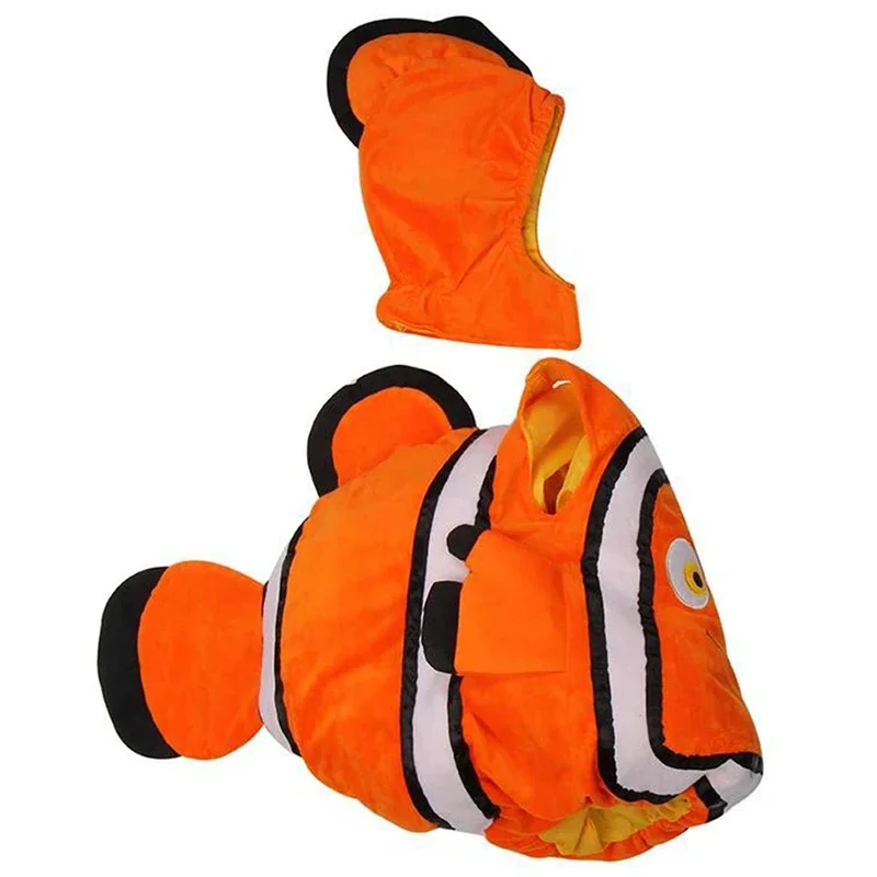 유아 할로윈 코스프레 코스튬 크리스마스 새해 카니발, 니모 아기 물고기, 흰동가리 애니메이션 만화, 재미있는 코스튬 점프수트