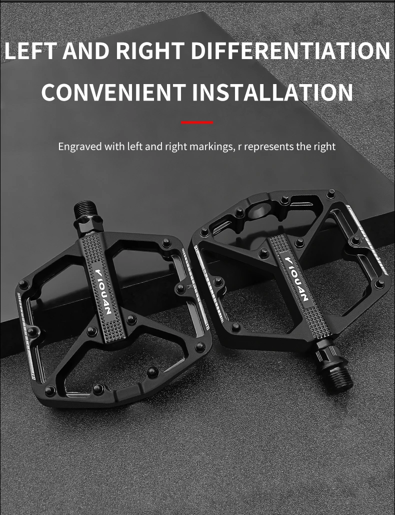 Aluminium-Legierung Fahrradpedale mit Versiegelten DU-Lagern Rutschfeste Plattform für Mountain Road Bike Radsport MTB Fahrradpedal – Detail 8