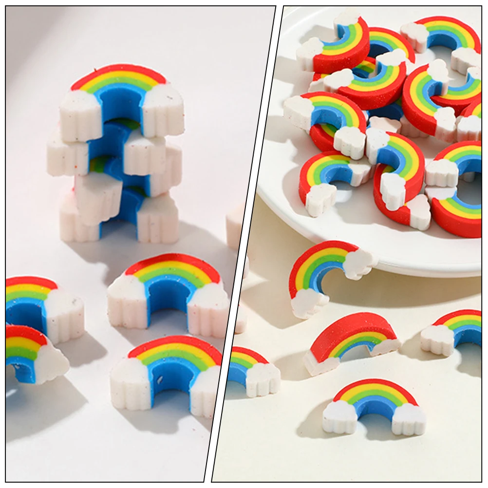 

100 Pcs Mini Erasers For Classroom Erasers Cute Cartoon Model Portable Mini School Supplies Lightweight Drawing Tools