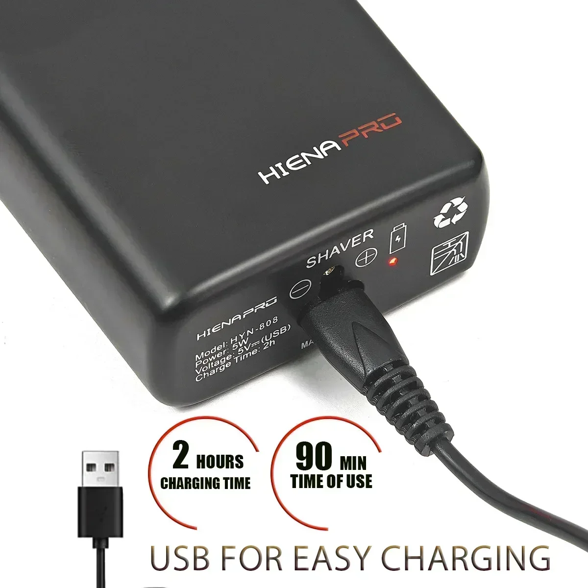 Professioneller 3-Shell-Hochmotor 10000 U/min WMARK NG-XT1 808 8200 U/min Rasierer Haarschneider DLC-Klingen-Haarschneider mit Ladestation