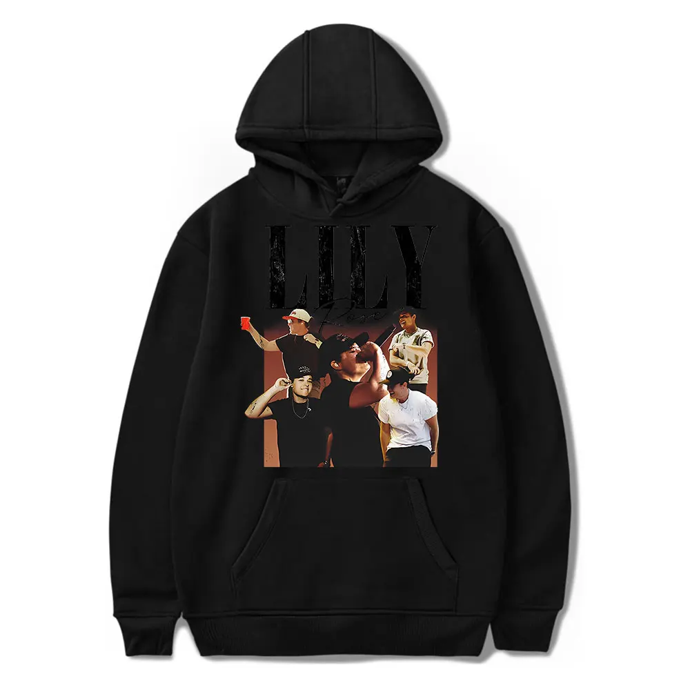 

Lily Rose Sweatshirt Vintage 90s Hoodie Unisex Hip-hop Streetwear Sweatshirt Spring and Autumn