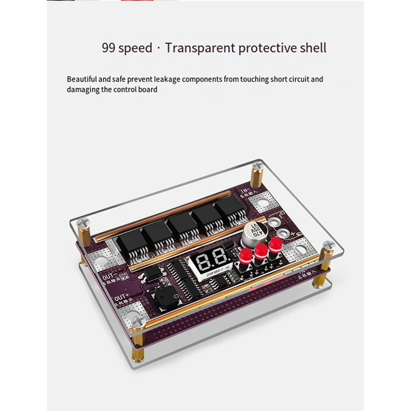 Mini Spot Welder 99 Gear Adjustable DIY Spot Welder Spot Welder Control Board With Transparent Case For 18650 Batter