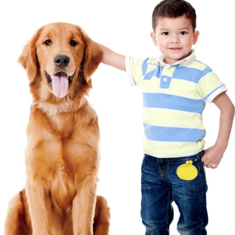 Silicone Pet Snack Bag Portable Dog Training Waist Bag Outdoor Puppy Treat Pouch Food Feeding Storage for Walking Hiking