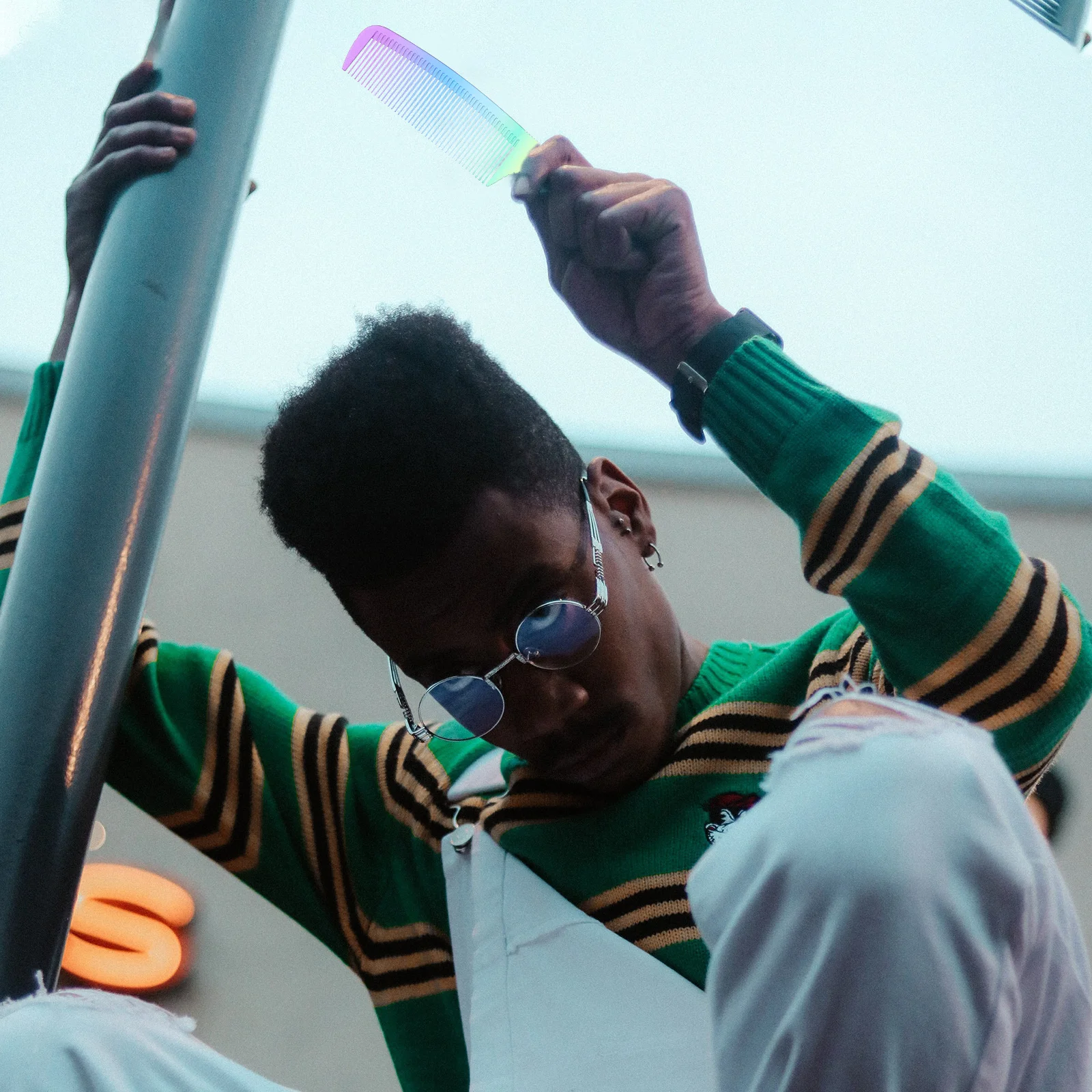 

2Pcs Smooth Hair Comb Durable Styling Comb Hair Care Tool Anti-Static Detangling Hairbrush for Men Women Children Salon