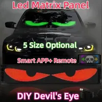 LED Matrix Pixel Panel DIY Programmable Big Size Truck Evil's Eye Light Flexible Display 5VUSB Bluetooth APP Car Window LED Sign