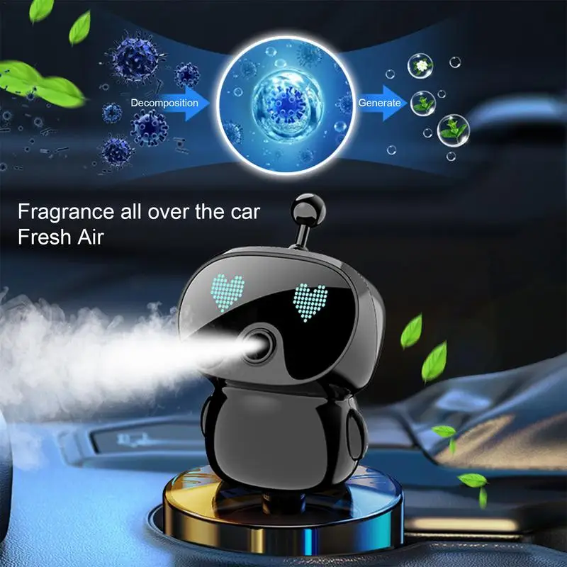 Car Air Mist Diffuser Smart Sensing Aromatherapy Machine Oil Diffusers AI Technology USB Powered Car Fragrance with 4 Modes for