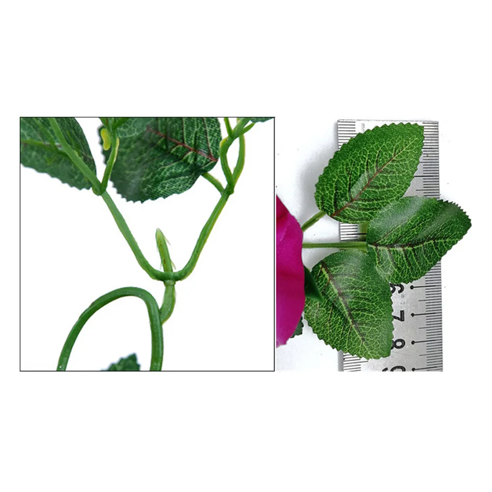 

3pcs Artificial Rose Vine Simulation Flower Rattan Decor Hanging Plants Indoor Outdoor Wedding Party Festival