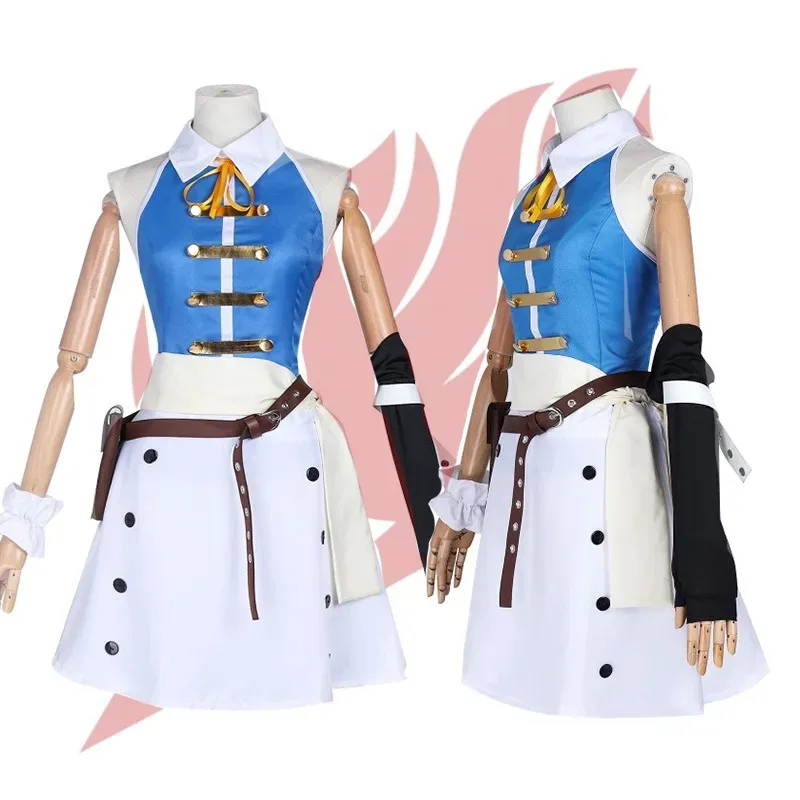 

Аниме Fairy Tail 100 Years Quest Люси Хартфилия Косплей Костюм Реквизит для персонажей Аксессуары Полный комплект Вечерние Карнавальные униформы x 8
