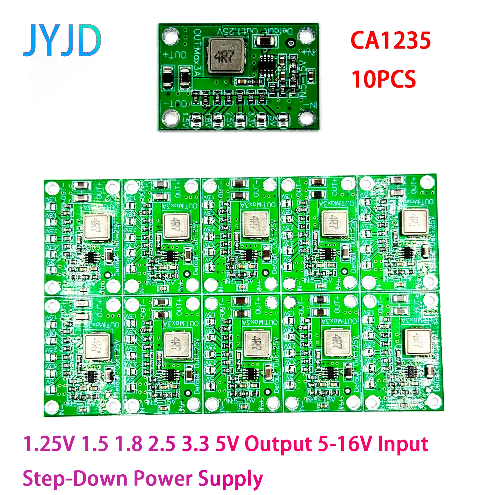 10pcs CA1235 3A Adjustable Power Buck Module 5-16V Input 1.25 1.5 1.8 2.5 3.3 5V Output Voltage Regulator Step-Down Power Supply