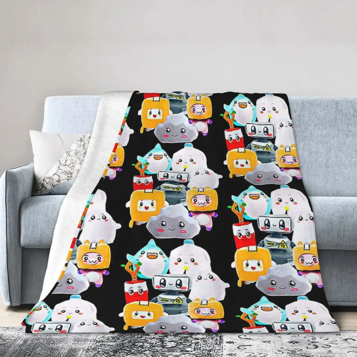 Rocky Lankybox Lanky Box Blankets Soft Warm Flannel Throw Blanket Cover for Bed Living room Picnic Travel Home Sofa