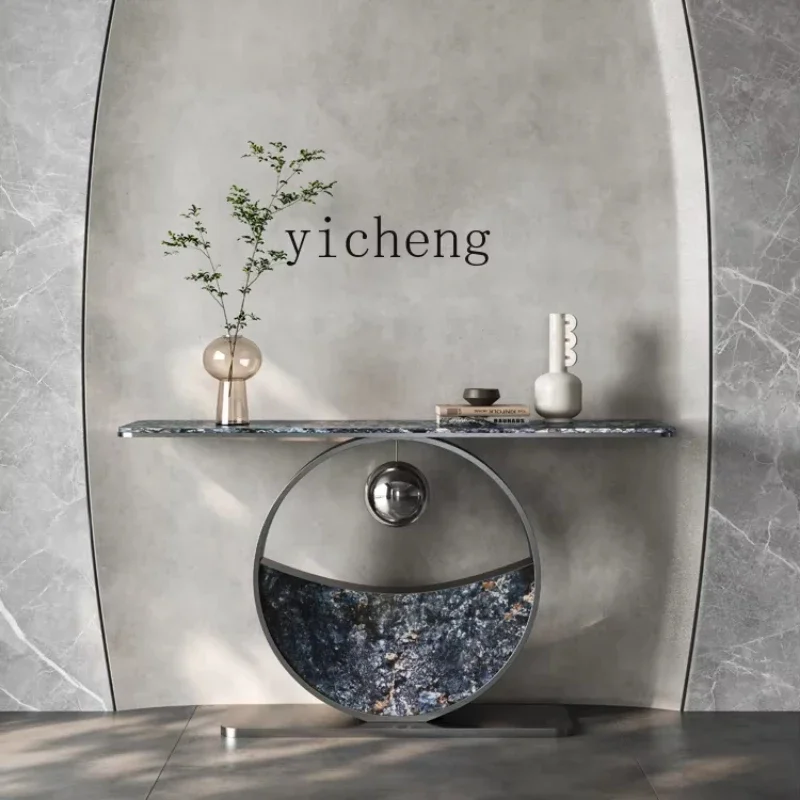 

ZC ultra-narrow entrance table light luxury entrance cabinet simple modern sapphire rock slab entrance table