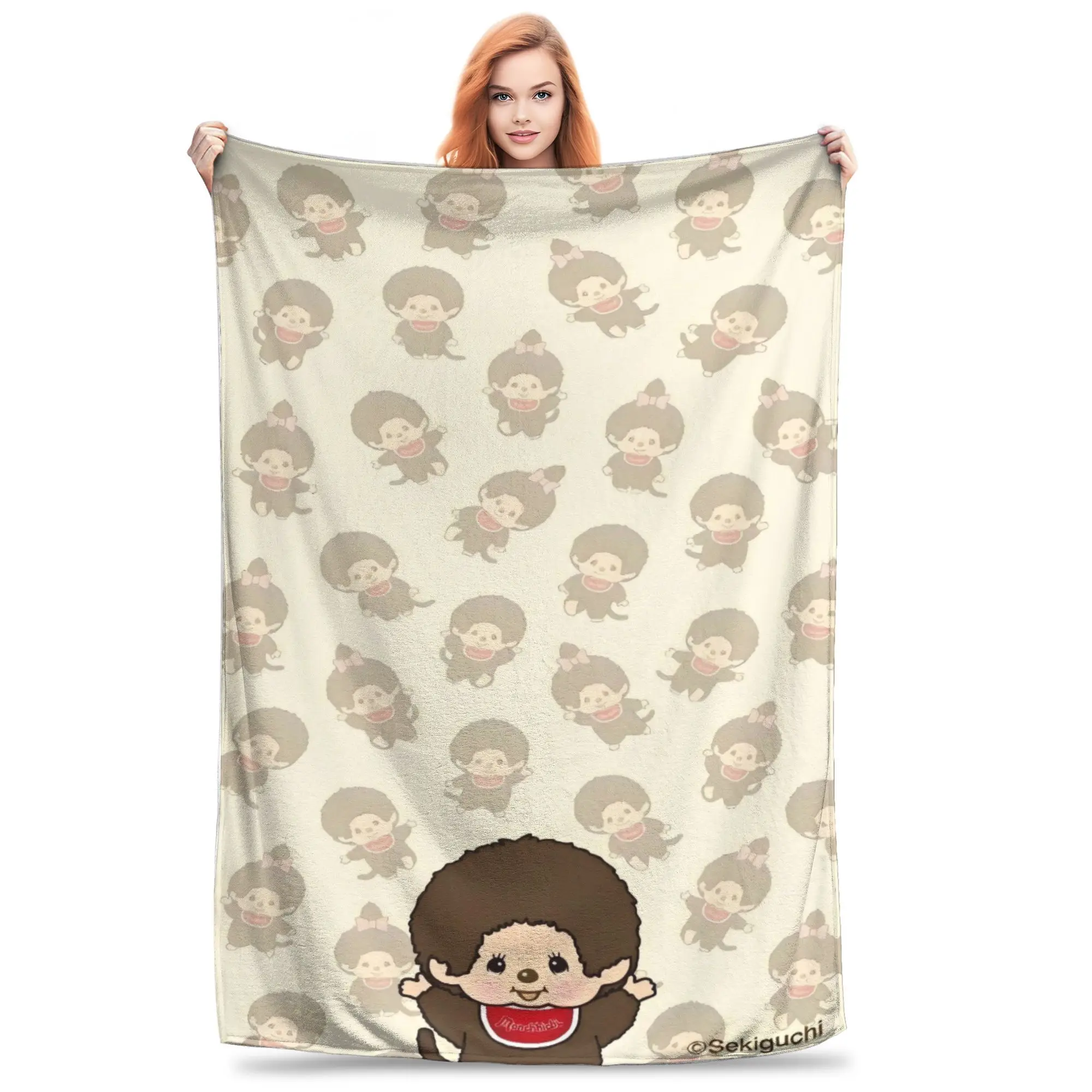 Monchhichis Blanket Quality Soft  Throw Blanket Autumn Girls Boys Home Decor Funny Bedspread