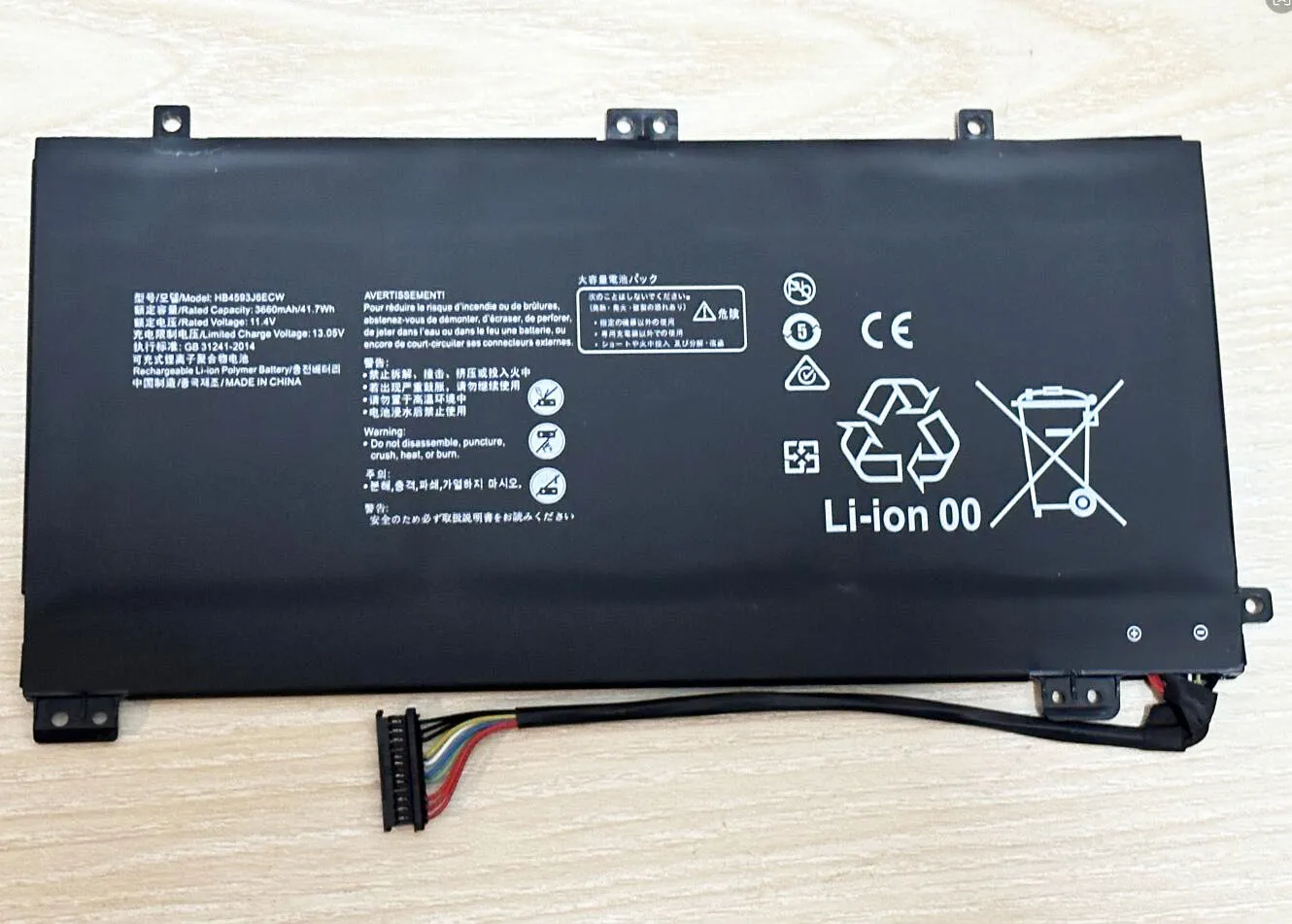 Imagem -04 - Bateria para Huawei Matebook 13 Hb4593j6ecw 2023 Wrt-w19 Wx9 W29 i7 Hn-w19l W19r Wrt-w09 W19l Notebook 11.4v 3660mah