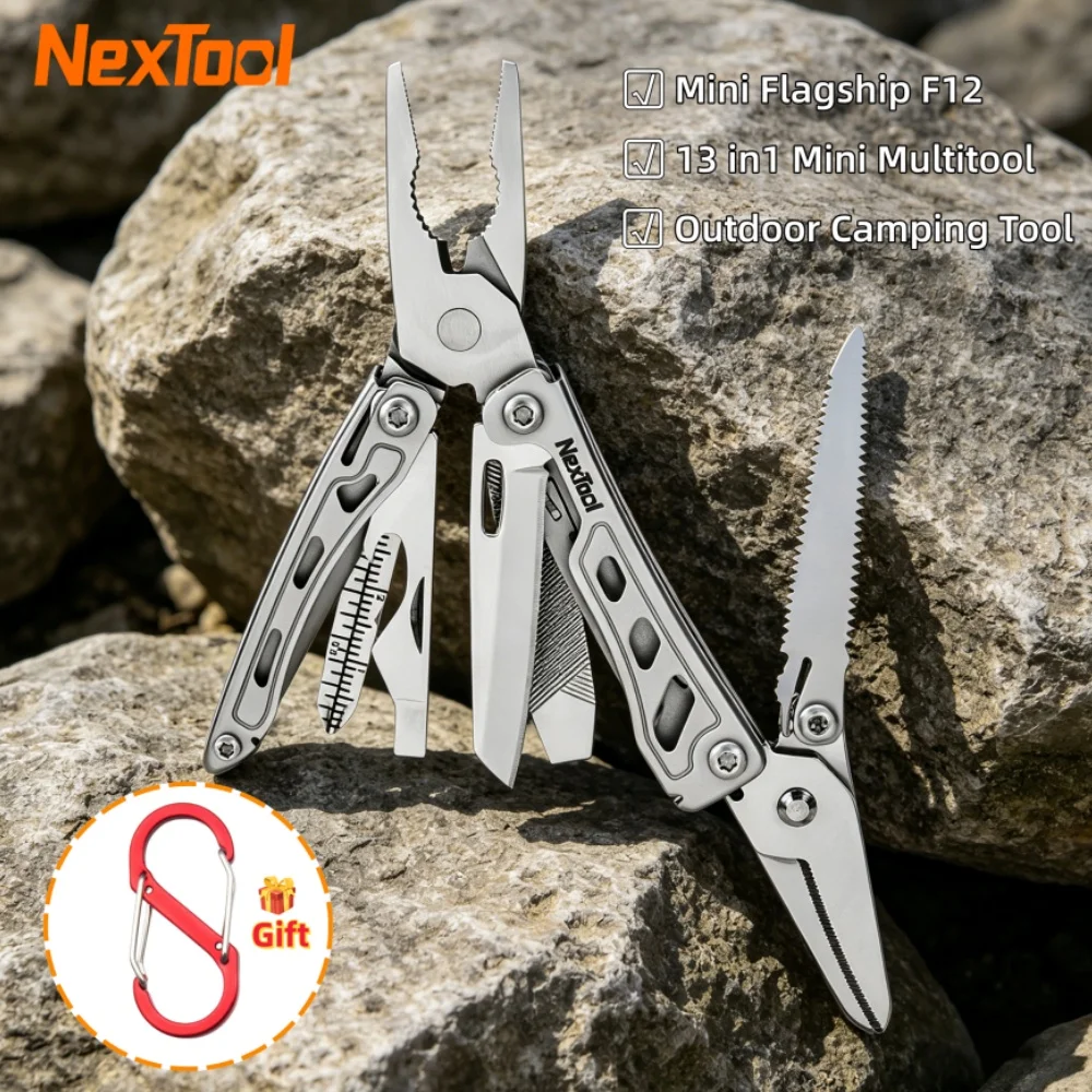 nextool-ミニフラッグシップ-f12-多機能ツール-13-in-1-折りたたみ式-edc-マルチツール-ドライバー-プライヤー-ヤスリ-定規-アウトドア-ハンドツール