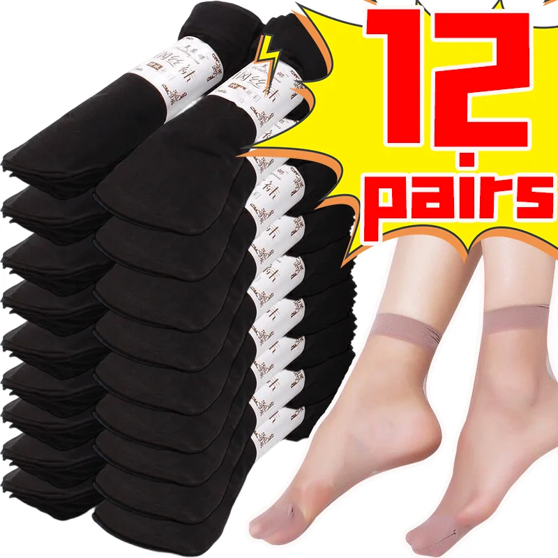 

Sock Soft Comfortable Daily Wear Socks Breathable Antibacterial Non Slip Cushion Crew Socks Unisex One Size Spandex 24/6pcs