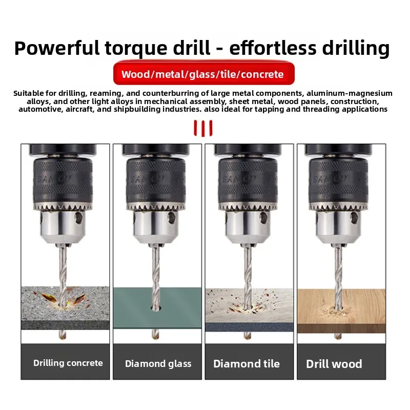 3/8 Inch High-Torque Pneumatic Mid-Speed Air Drill Straight Type Air Drill Self-Locking Air Drill Gun Grinder Drilling Machine Tool