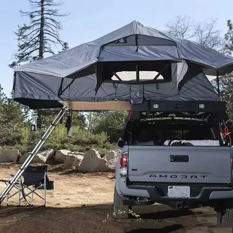 Folding outdoor adventure camping tent truck roof tent car roof car roof camping