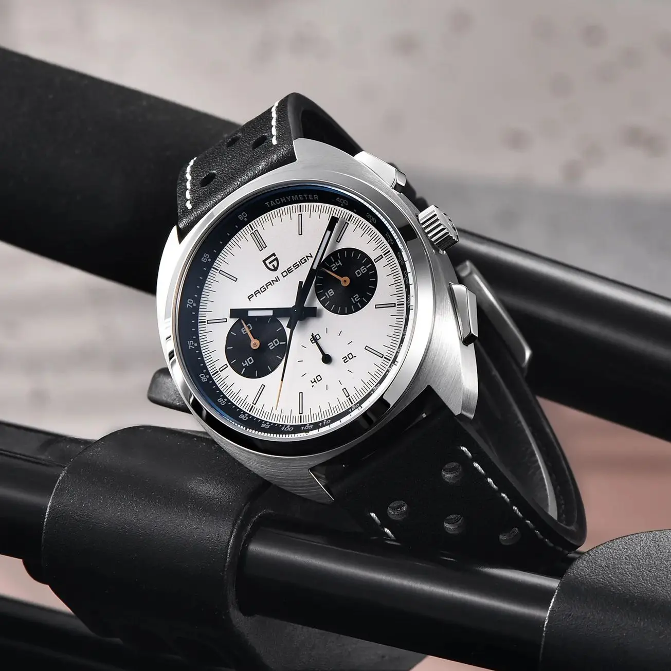 PAGANI DESIGN 2024 New Turtle Back Case Sport Chronograph Luxury Retro Quartz Watches For Men AR Sapphire glass Wrist watch Men