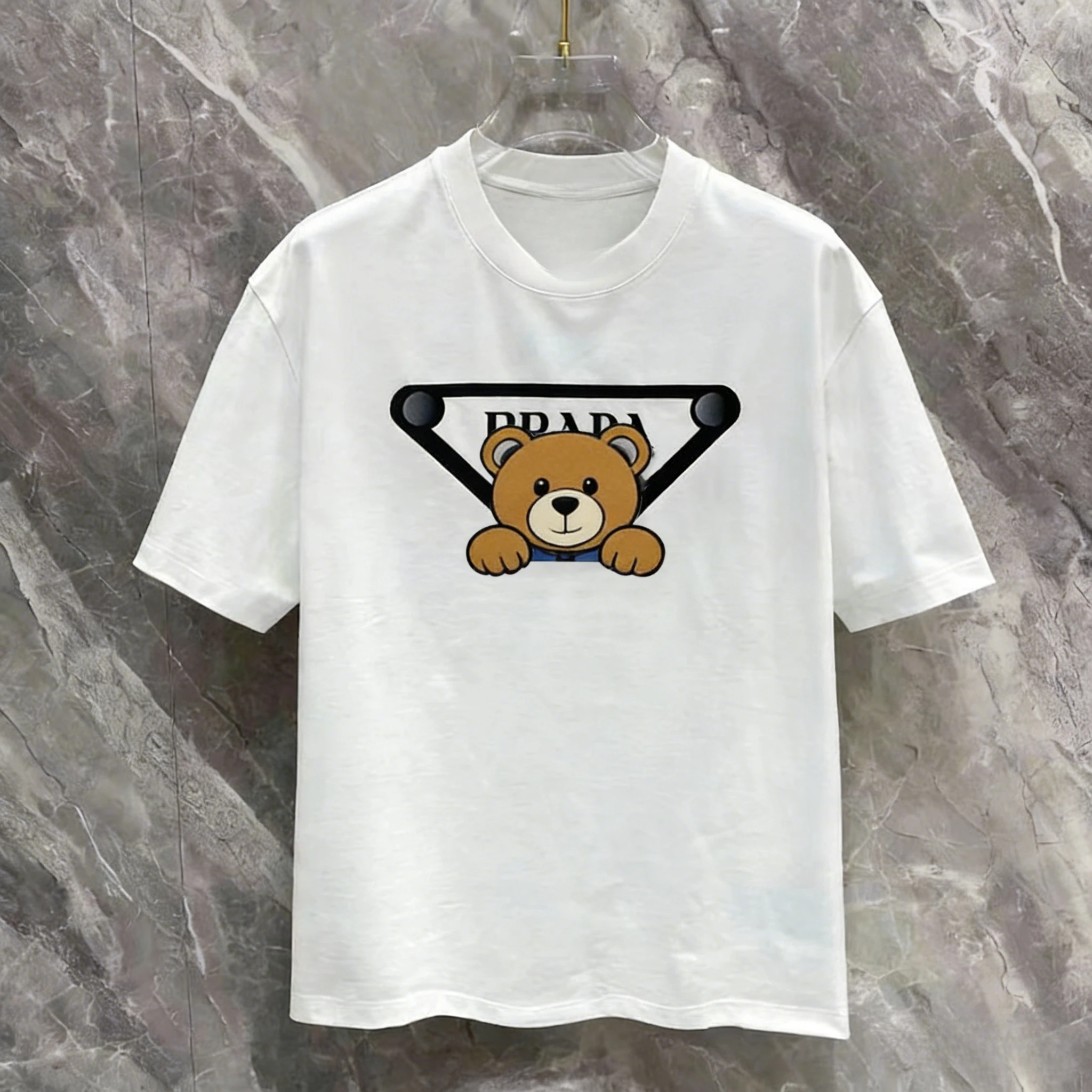

Summer New Cotton Short-sleeved T Shirt Senior 100 Take Loose Trend Ins American Male and Female Students Small Handsome Top