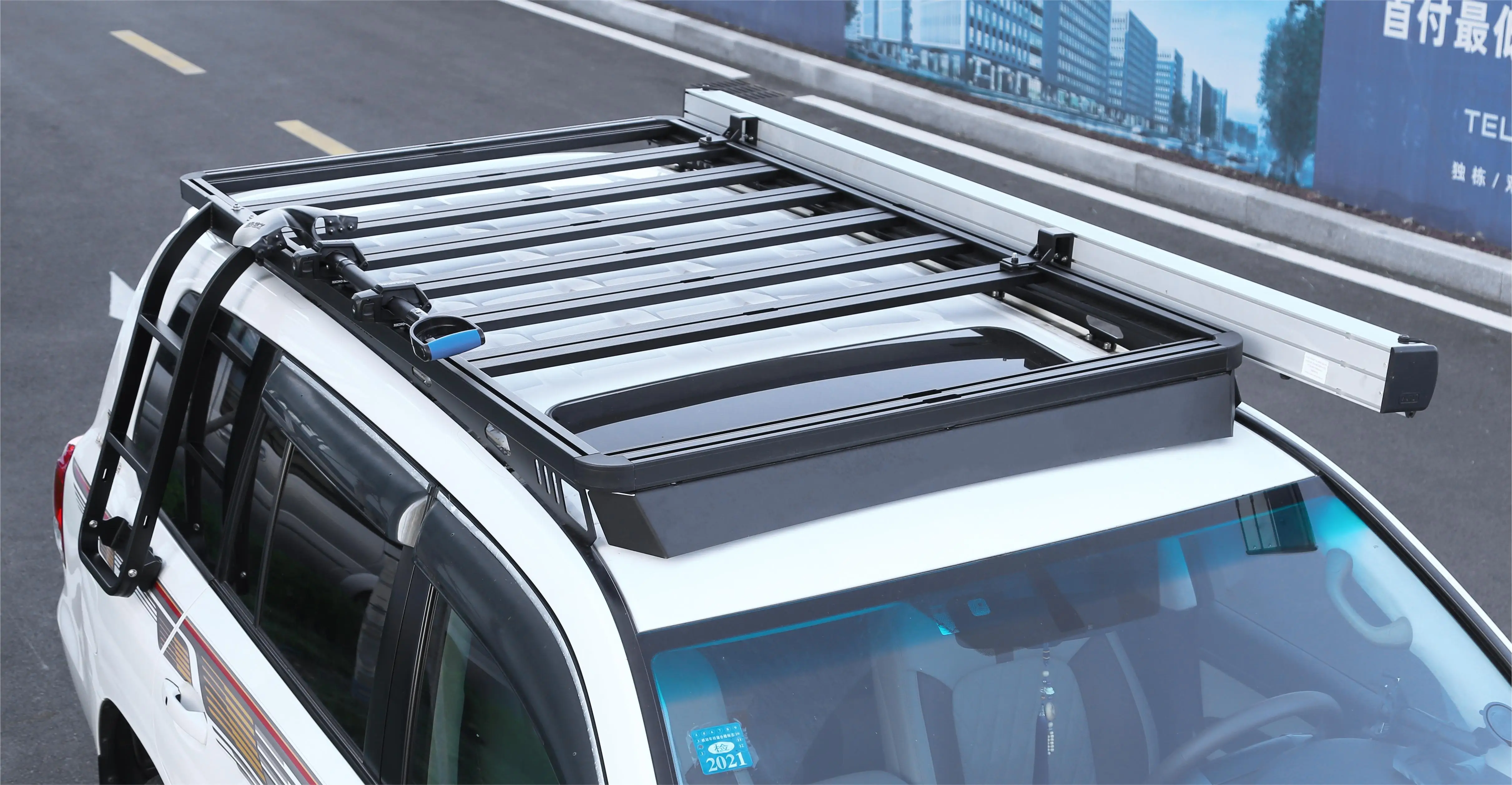 Off Road Car Accessories Aluminum Flat Roof Rack Platform Car Roof Rack For Toyota LC200(Long)