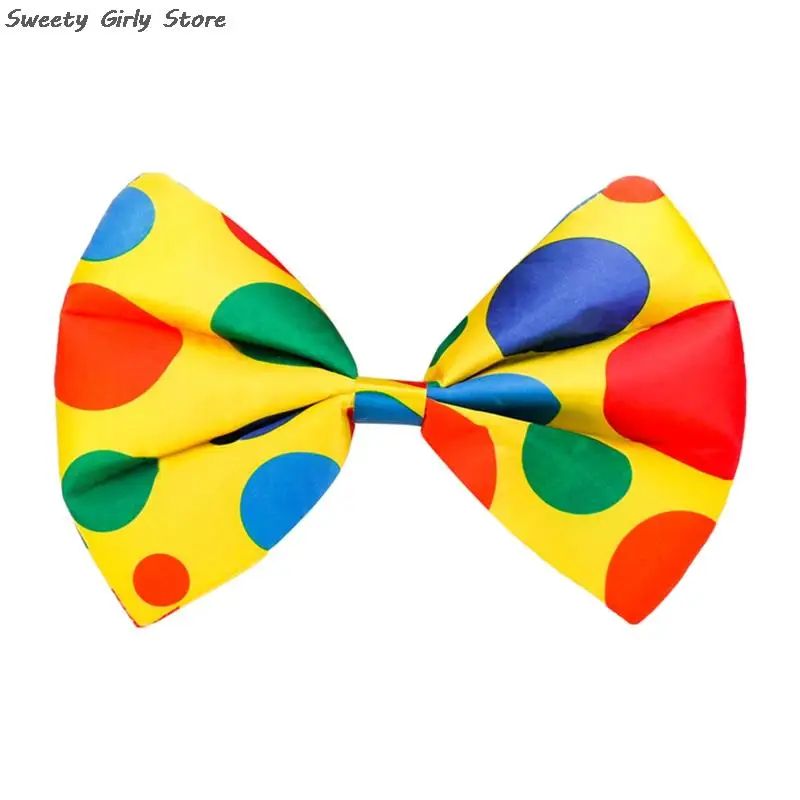 Clown Tie And Bow Set School Story Telling Cosplay Costume Party Fancy Dress Accessories Boys Girls Bowtie Corsage Sets Yellow