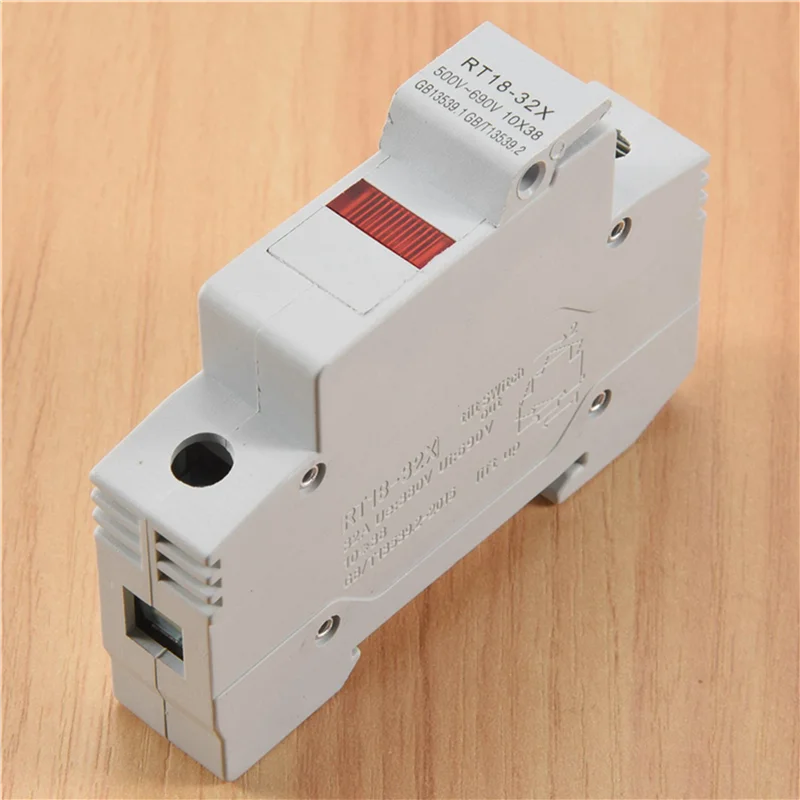 10X RT18-32X التيار المتناوب 380 فولت 32A 1 القطب 10X38mm DIN السكك الحديدية جبل فيوز حامل قاعدة #5