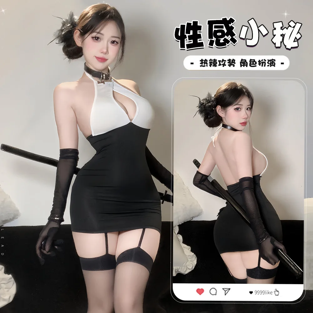 الجنس الملابس الداخلية يمزح أمين الوظيفي موحدة مكتب إغراء منامة العاطفة السرير بدلة مجانية #1