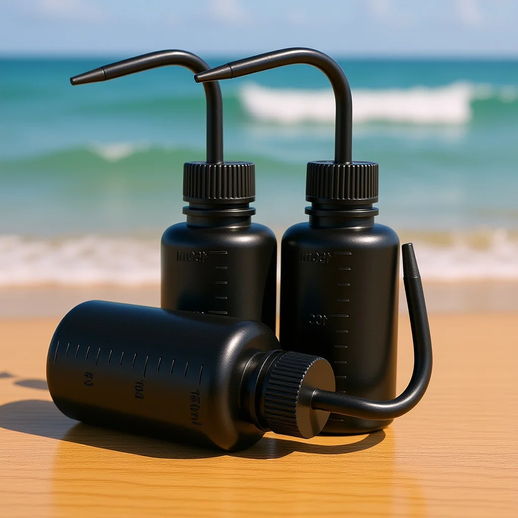 

3 pcs 150ml Black Empty Plastic Wash Bottles Lightweight Portable Squeeze Bottles Liquids Sauces Oil Paint Shampoo Plants Travel