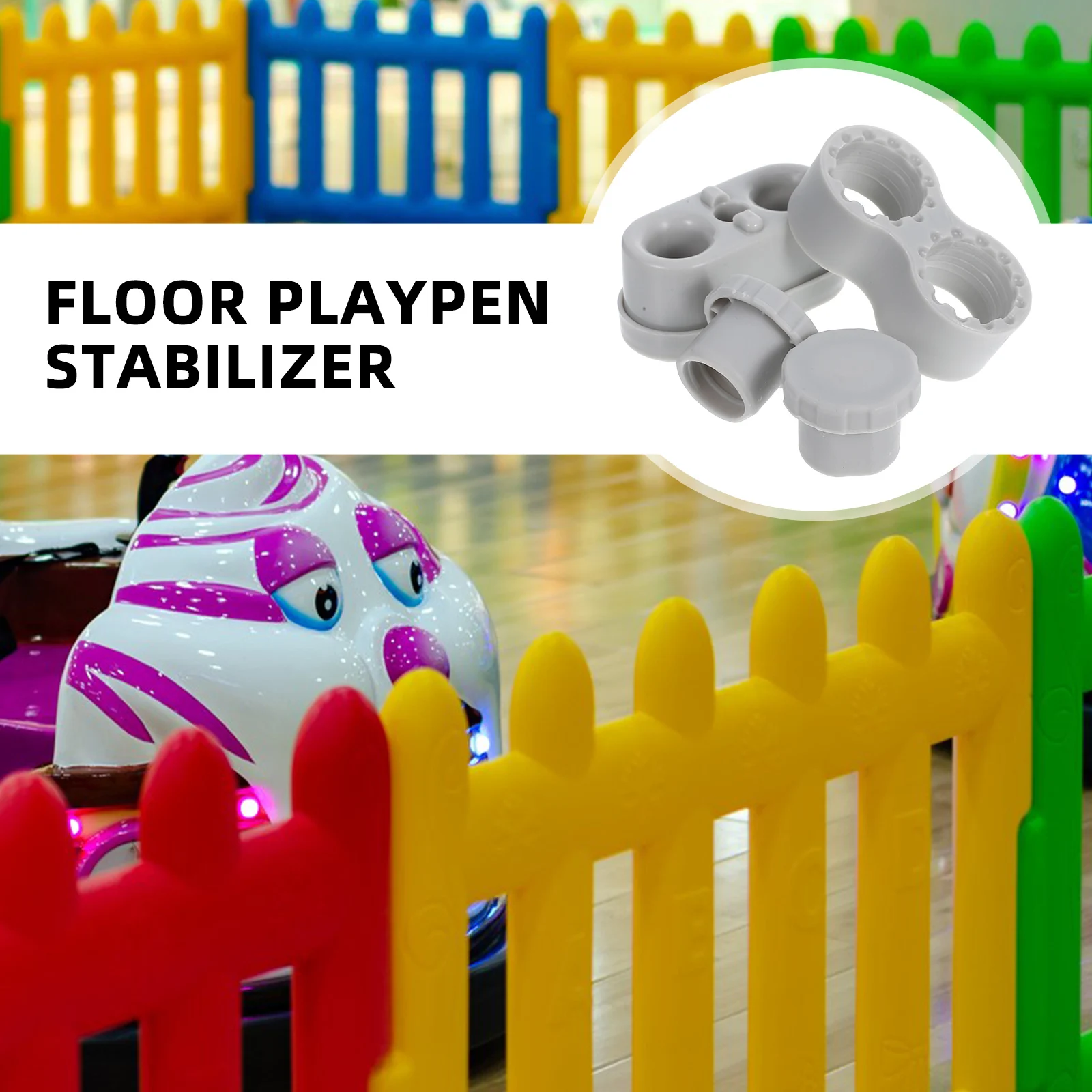 1 Set Base stabilizzatrice per box Fissatore antiscivolo Connettore da pavimento Parti di ricambio Accessori di sicurezza per box per bambini Sicuro