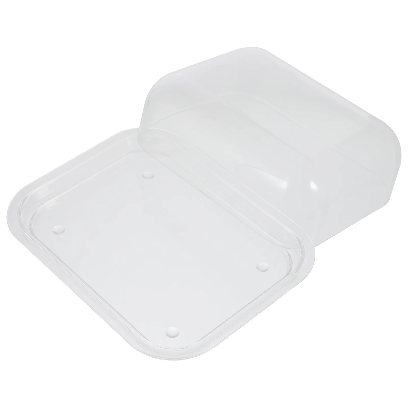 Butter Dish with Lid Box Restaurant Tableware Cake Dessert Server Transparent Home Holder Crisper