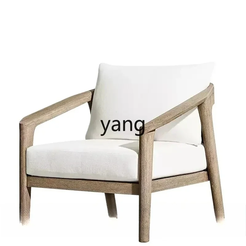 LM outdoor sofa courtyard villa yard solid wood rattan furniture B & B outdoor terrace