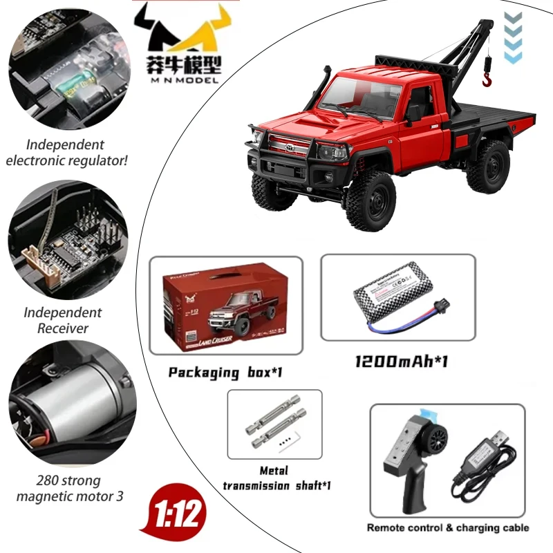 

Mn82t Полностью пропорциональный внедорожник с дистанционным управлением с полным приводом MN82 1:12 Модель пикапа Lc79 Альпинистский радиоуправляемый автомобиль