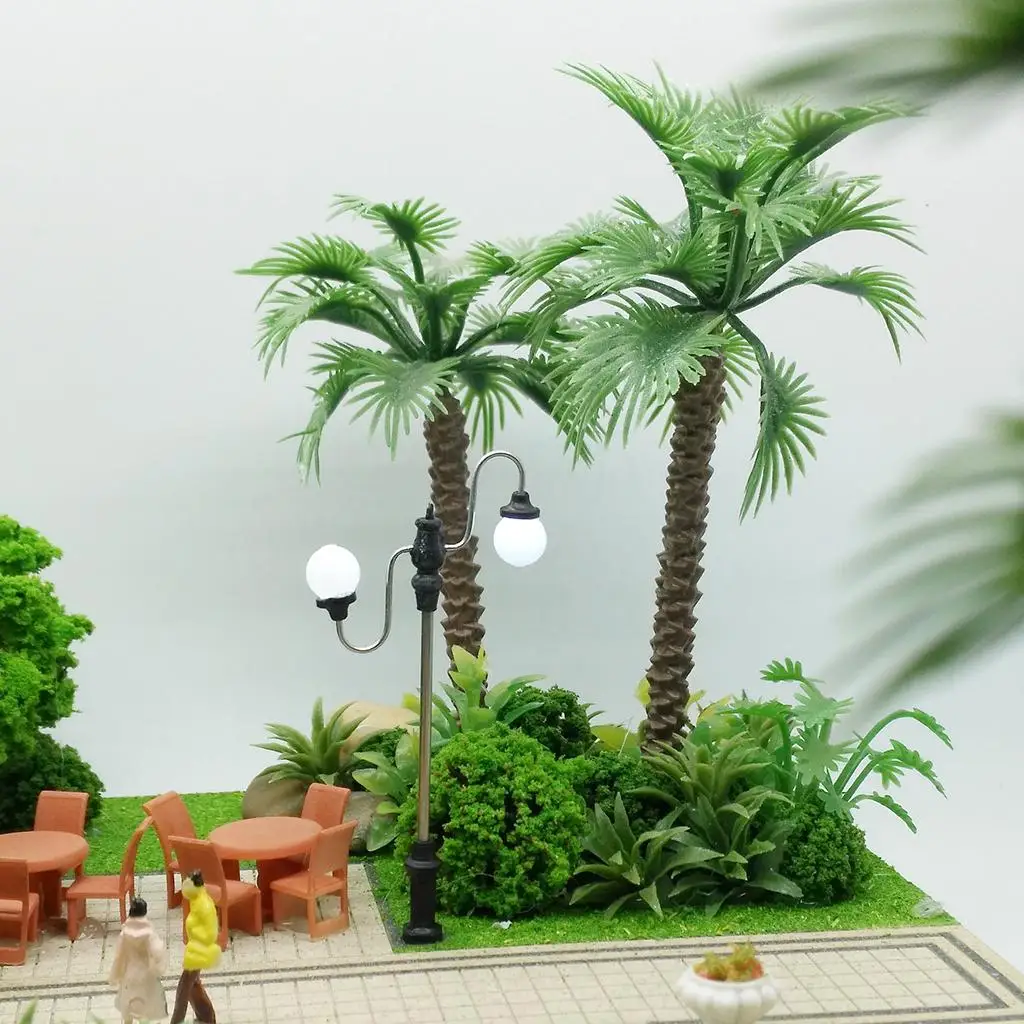 5 Pieces Model Railway Train Lamps Leds, Garden / Lawn / Miniatures Landscape Lighting Lamps Street Lgihts, Scale, 7cm 3V