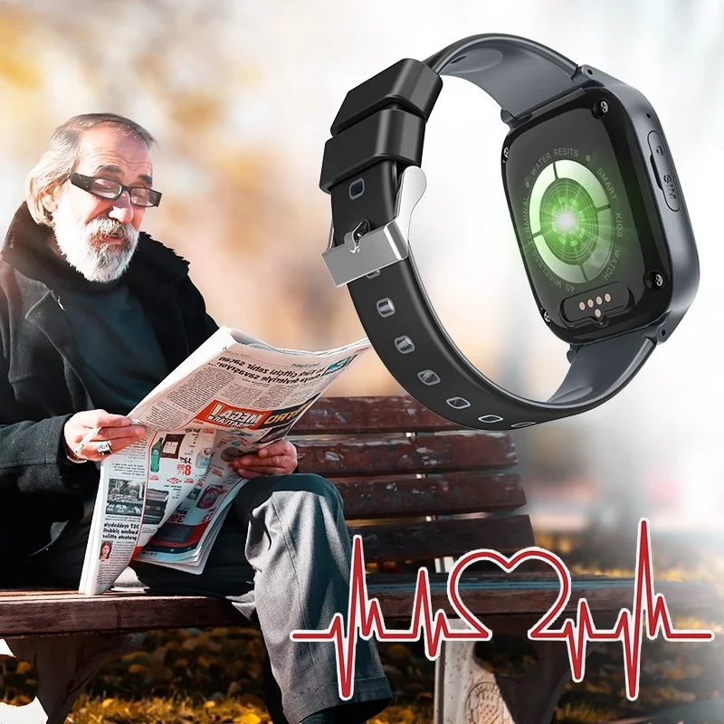 Wonlex SOS Smart Watch With Locator Fall Detection Elderly Smart Watch For Senior 4G Sim Phone Call Watch GPS Waterproof KT17s