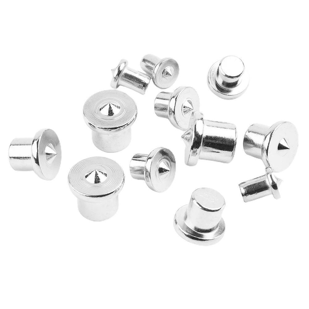 Suitable For Anyone Engaged Wood Pin Locator Center Points Pin 12 Pcs Set 12mm 0.47in Silver Chrome Plating New