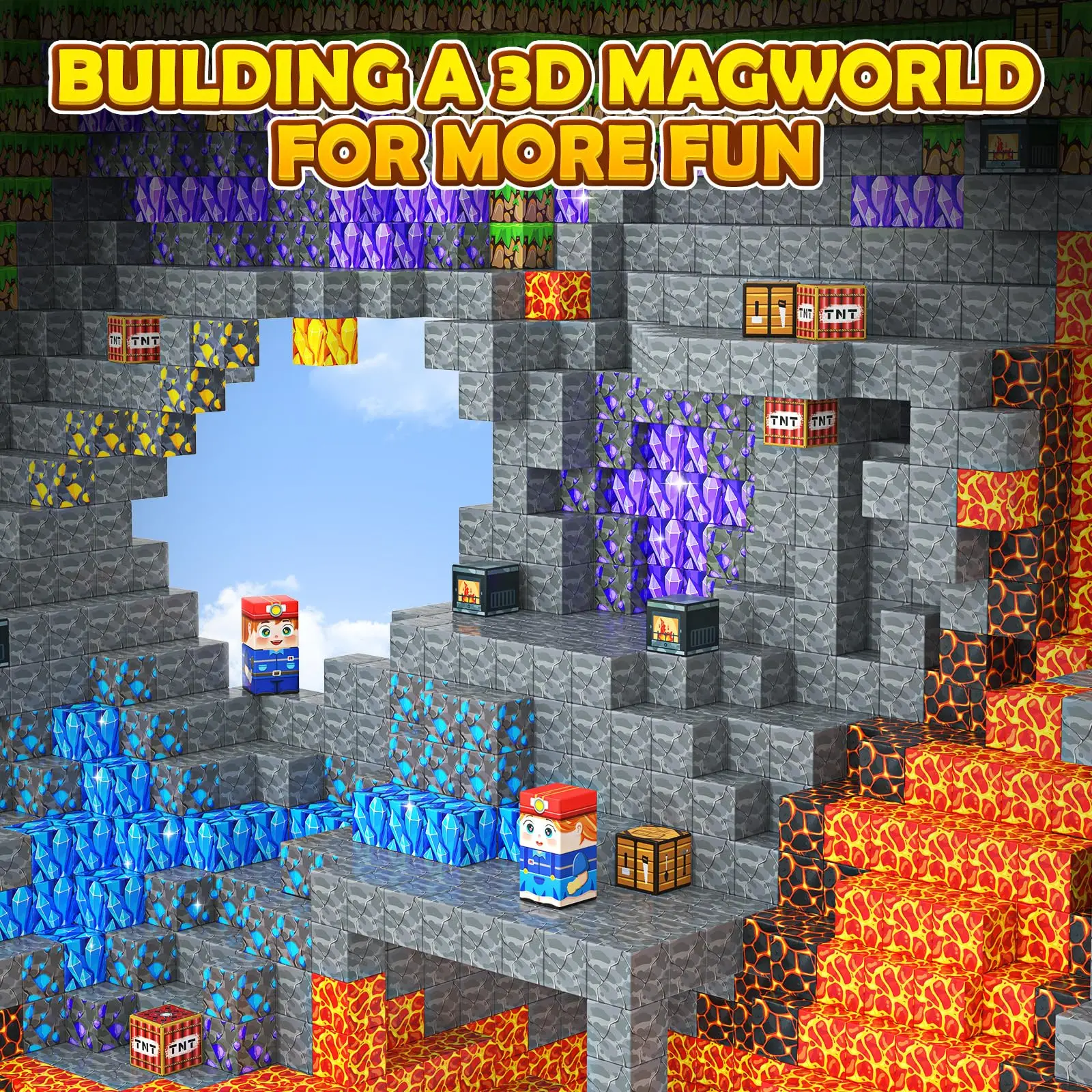 창의적인 자석 블록 벽돌 유명한 장면 세계 건축 세트 DIY 모델 어린이 장난감 크리스마스 선물