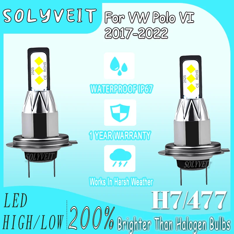 

reliable Clear Beam Waterproof & Shockproof Hassle-Free Installation LED Headlight For VW Polo VI 2017 2018 2019 2020 2021 2022