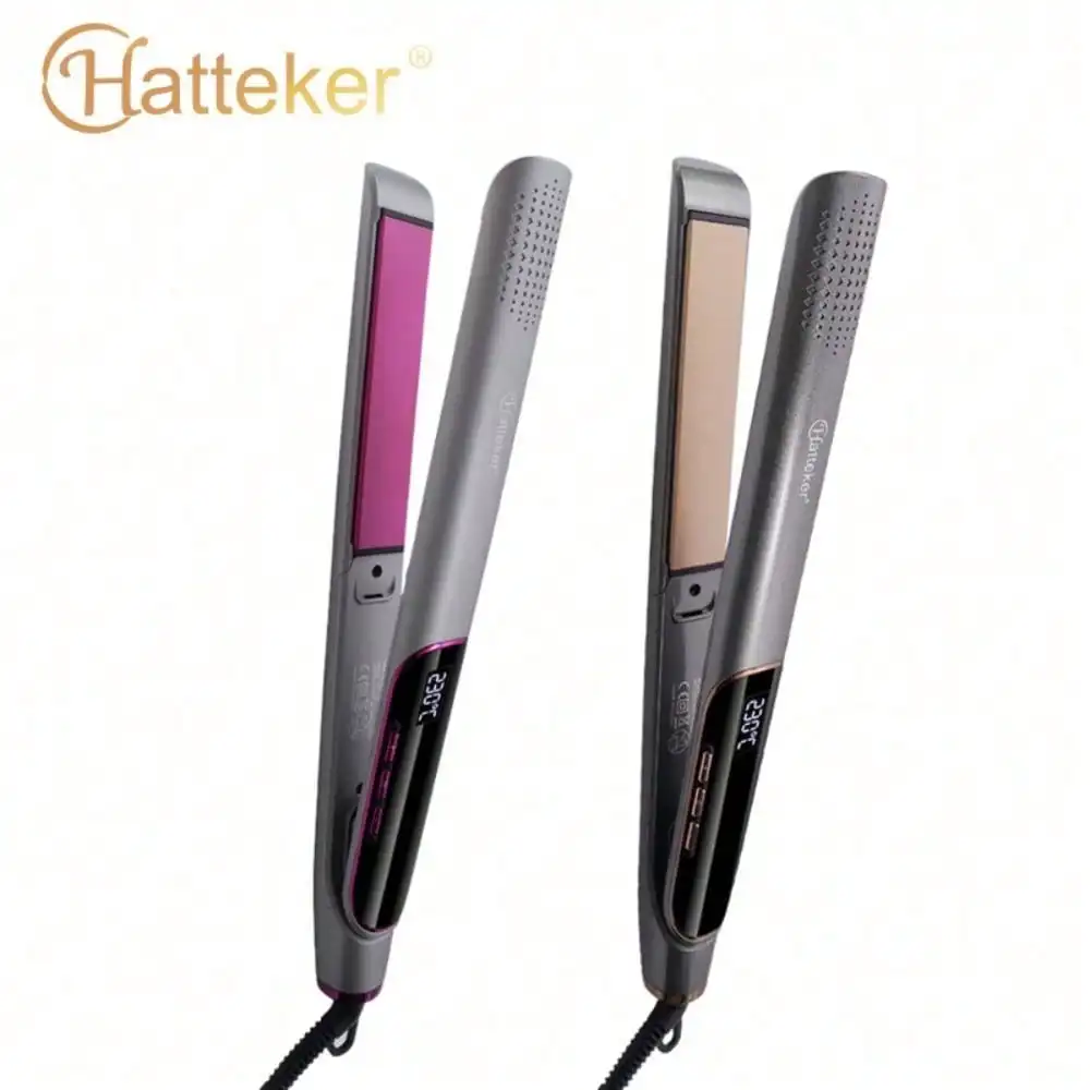 Hatteker Hair Straightener Curling Iron Hair Salon Hair Electric Splint Hair Puller Curling And Straightening Dual-Purpose Perm Cross-Border