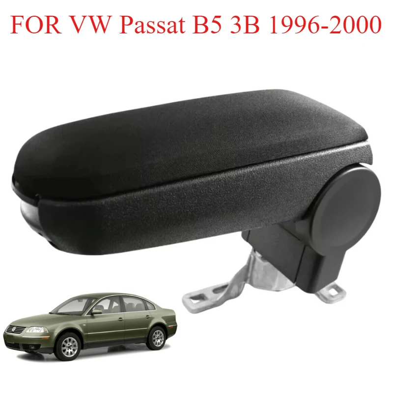 

For VW Passat B5 3B 1996-2000 Armrest Arm Rest Centre Console Box Black Textile Original Fit Car Interior Accessories Parts Trim