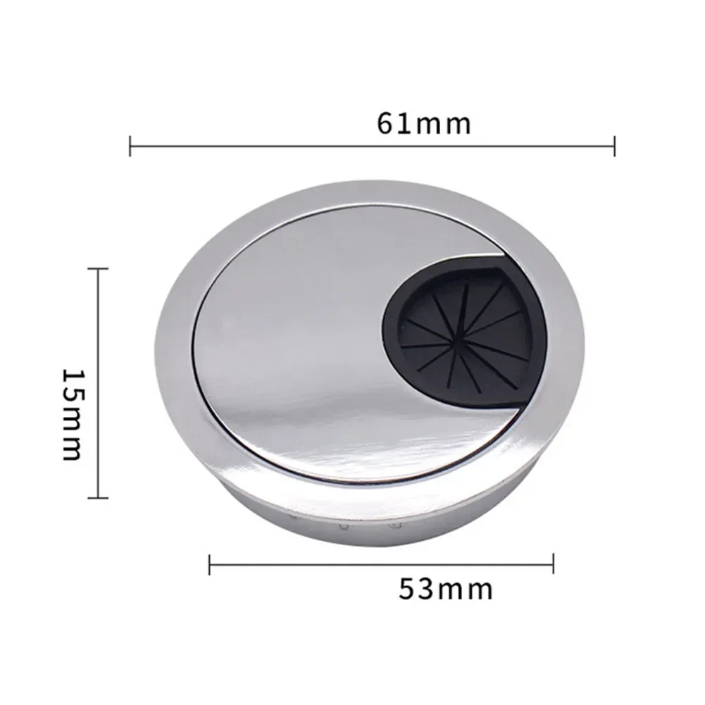 Computer Desk Cable Hole Cover 50mm 60mm 80mm Desk Metal Grommet Table Cable Tidy Wire Hole Cover Home Hardware Parts