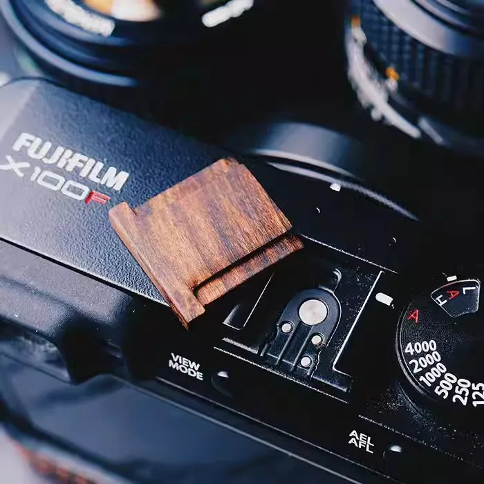 Camera wooden Shutter Release wooden Button and wooden Hot shoe cover for Fujifilm X-T30 XT30 ii X100V X100VI XT50 X-T50 Camera