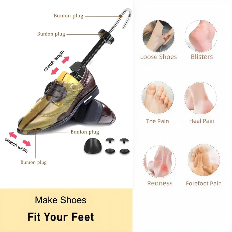 Repacego 1 Piece Shoe Trees Adjustable Shoe Stretcher Plastic Expander Men Women Unisex Length Width shoes Extender Keeper Heels