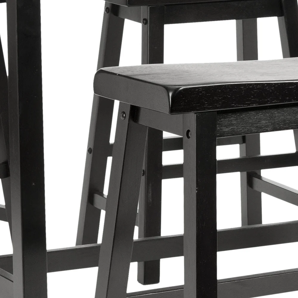 

Современный набор столов для паба Glam, 4 предмета, обеденная мебель, домашние табуреты из черного дуба, скамейка, небольшие космические развлечения