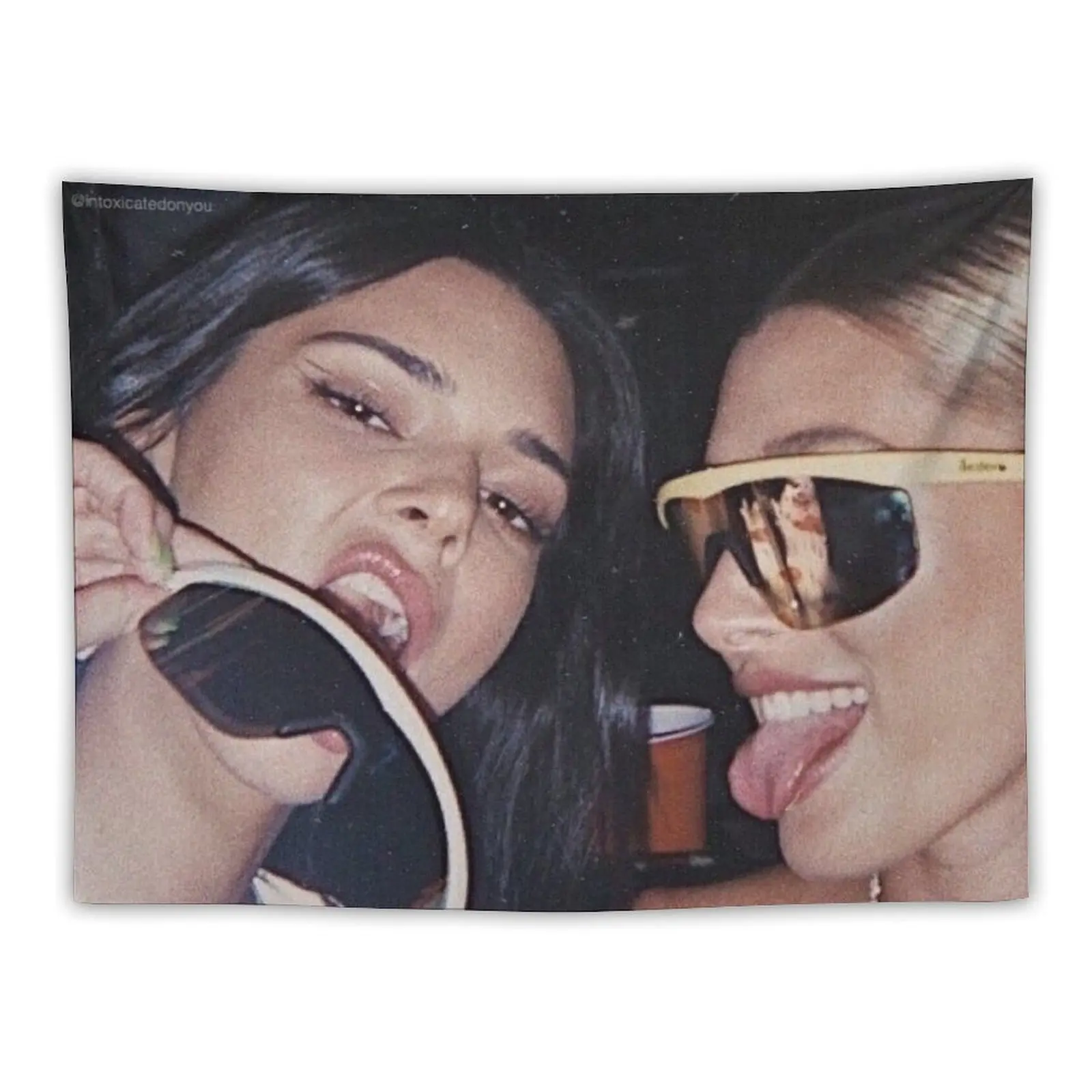 kendall and hailey Tapestry Cute Decor Room Aesthetic Bedroom Decor Aesthetic Tapestry