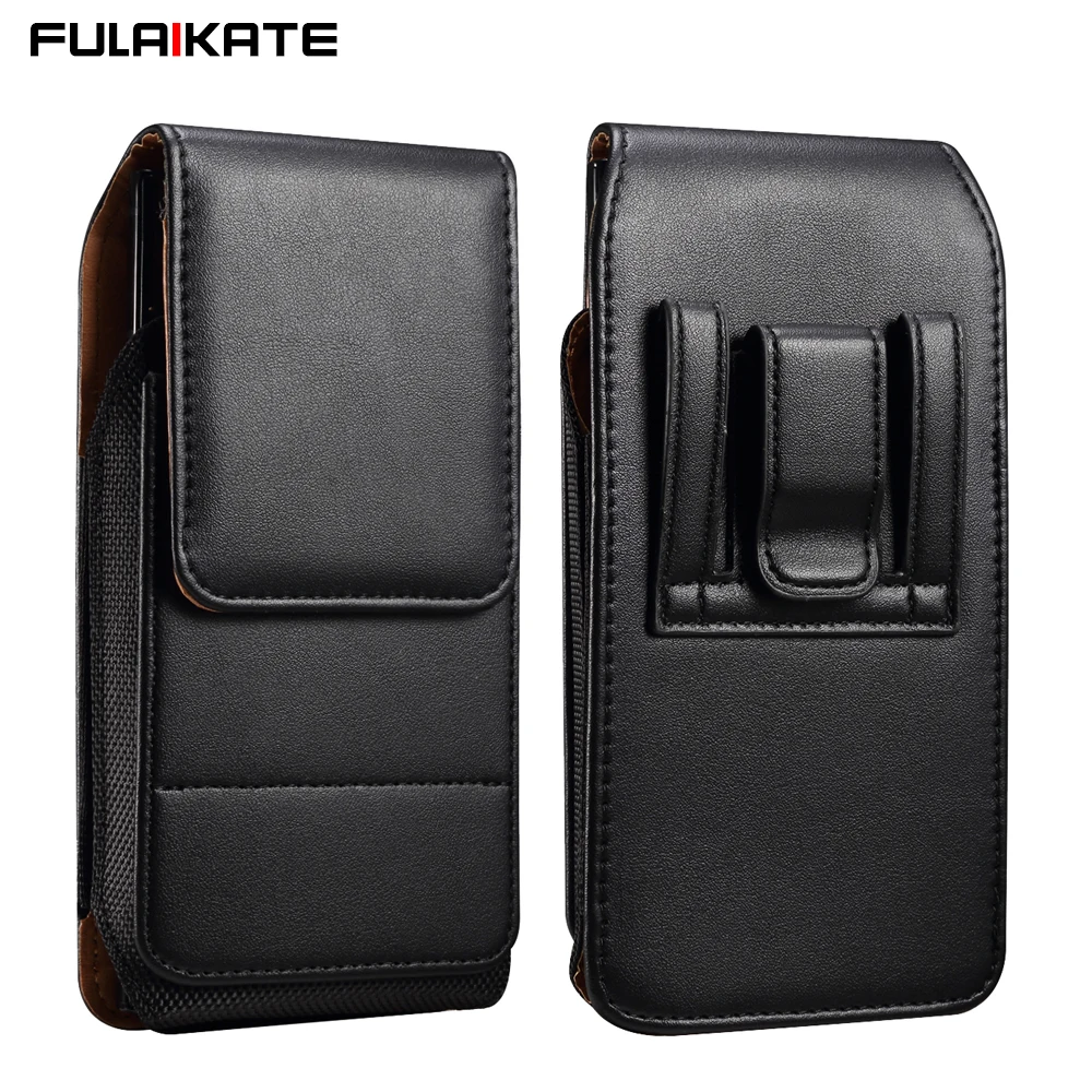 

FULAIKATE New Sheepskin Textured Card Slot Waist Pouch for iPhone 12 Pro Max Durable Bag for Samsung Galaxy S24 Vertical Holster