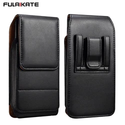 FULAIKATE New Sheepskin Textured Card Slot Waist Pouch for iPhone 12 Pro Max Durable Bag for Samsung Galaxy S24 Vertical Holster